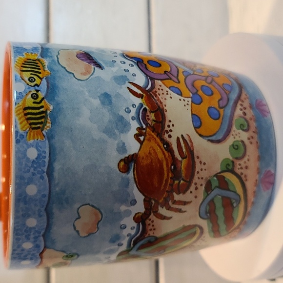 BEACHY CERAMIC MUG & SPOON from Orlando Florida NWT - Picture 5 of 6